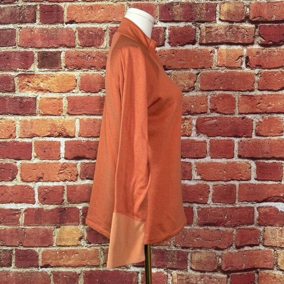 The North Face Women's Medium Pullover Orange Microfiber Quarter Zip‎ Vapor Wick - Picture 7 of 11